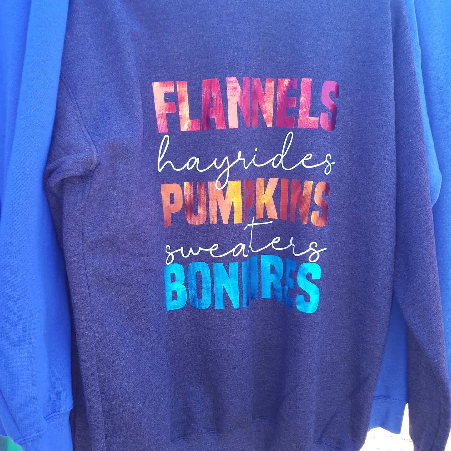 Flannel hayrides sweater