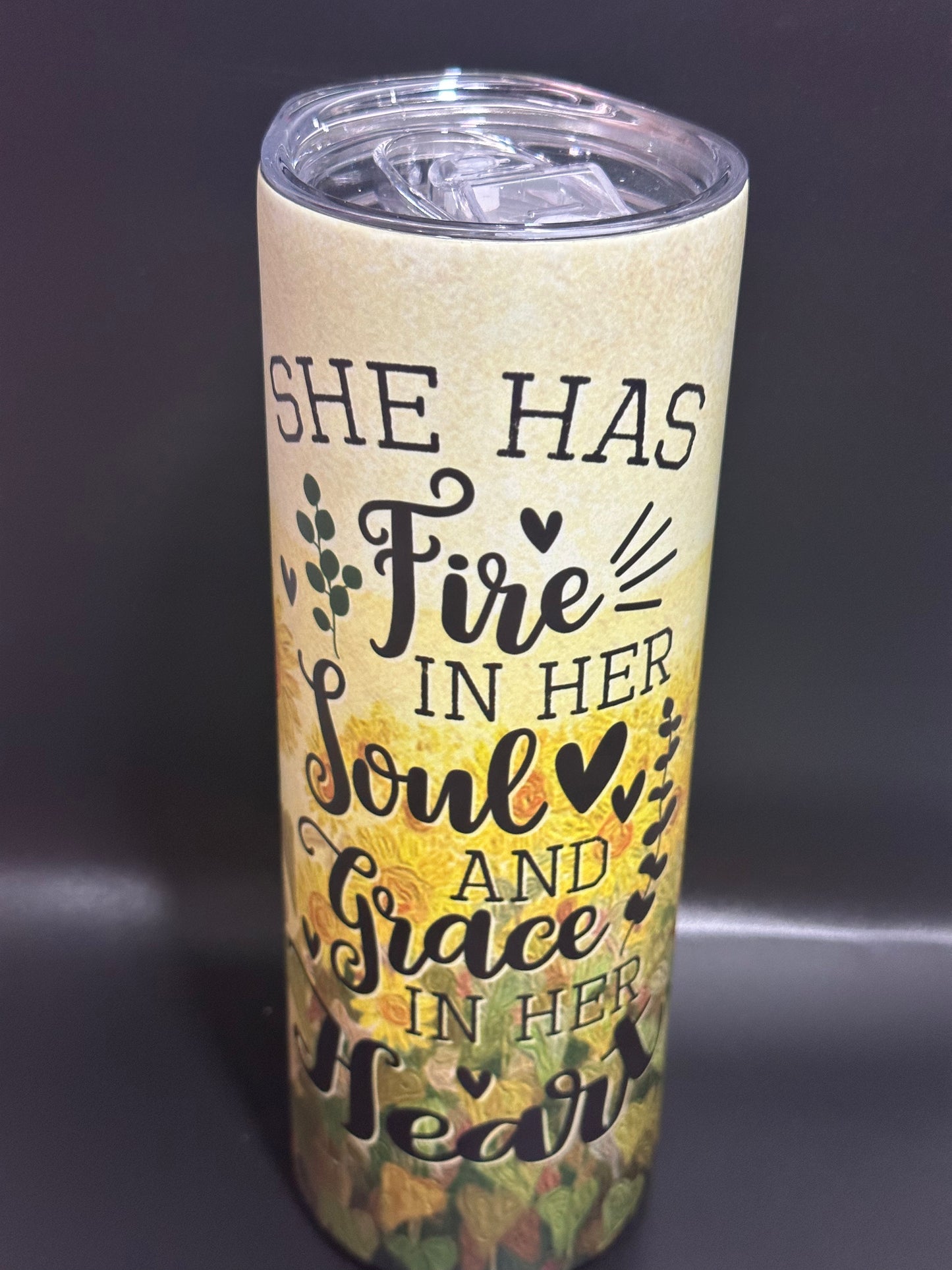 Fire in her soul Tumbler