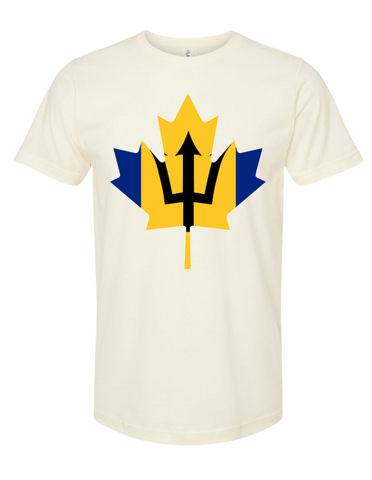 Barbados Canada Maple Leaf T-Shirt | Bajan Pride Tee