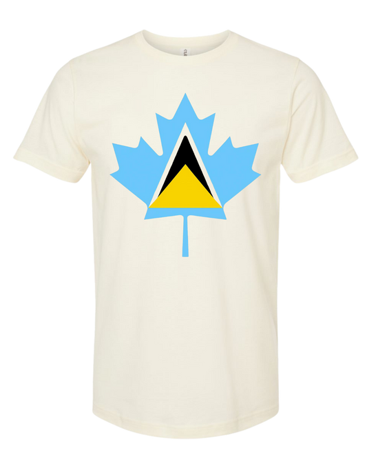 St. Lucia Canada Maple Leaf T-Shirt | Lucian Pride Tee