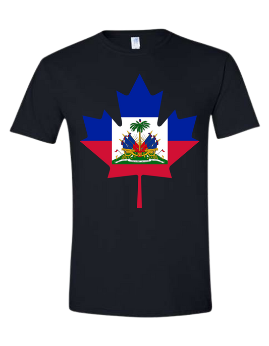Haiti Canada Maple Leaf T-Shirt | Ayiti Pride Tee