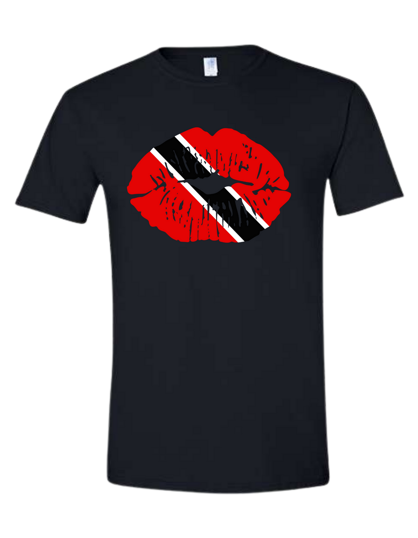 🇹🇹 Trinidad Lip Flag T-Shirt – Bold Caribbean Pride Black Tee