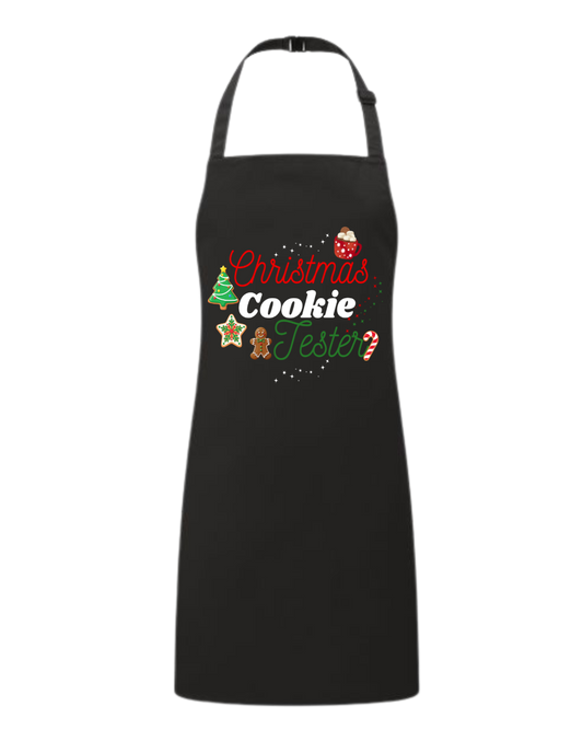 Christmas Cookie Tester Apron (black) (Kids)