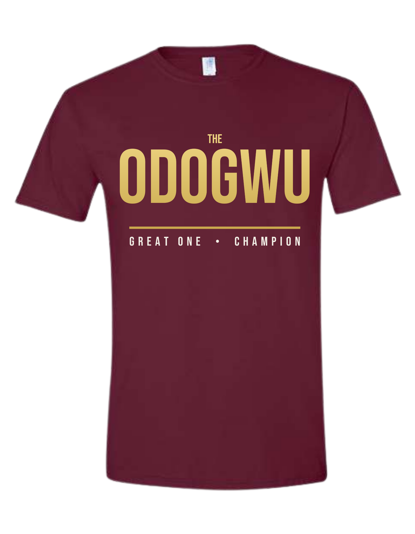 Odogwu T-Shirt – Igbo Champion Energy Maroon Tee