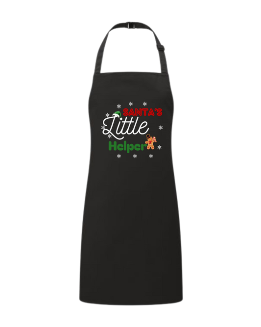 Santa's Little Helper Apron (Black)(Kids)